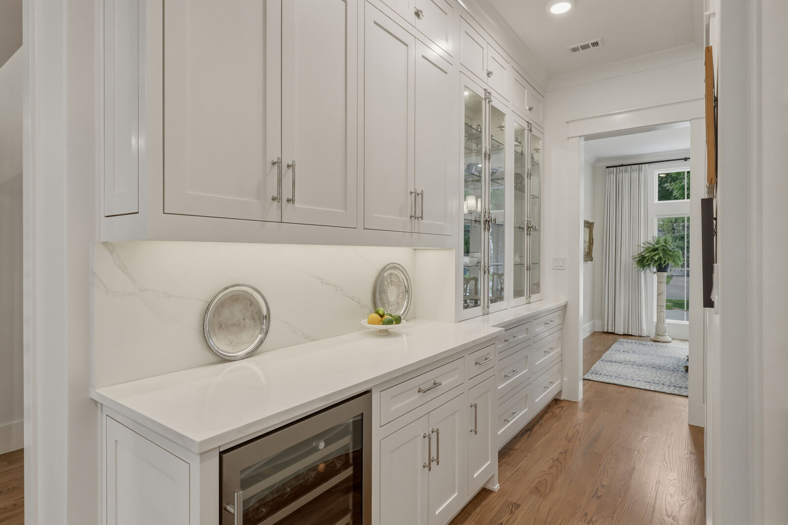 Butler's pantry with wine refrigerator