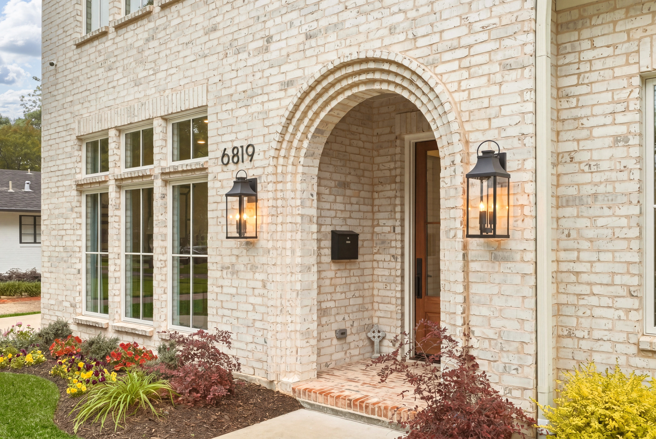 Arched front entry