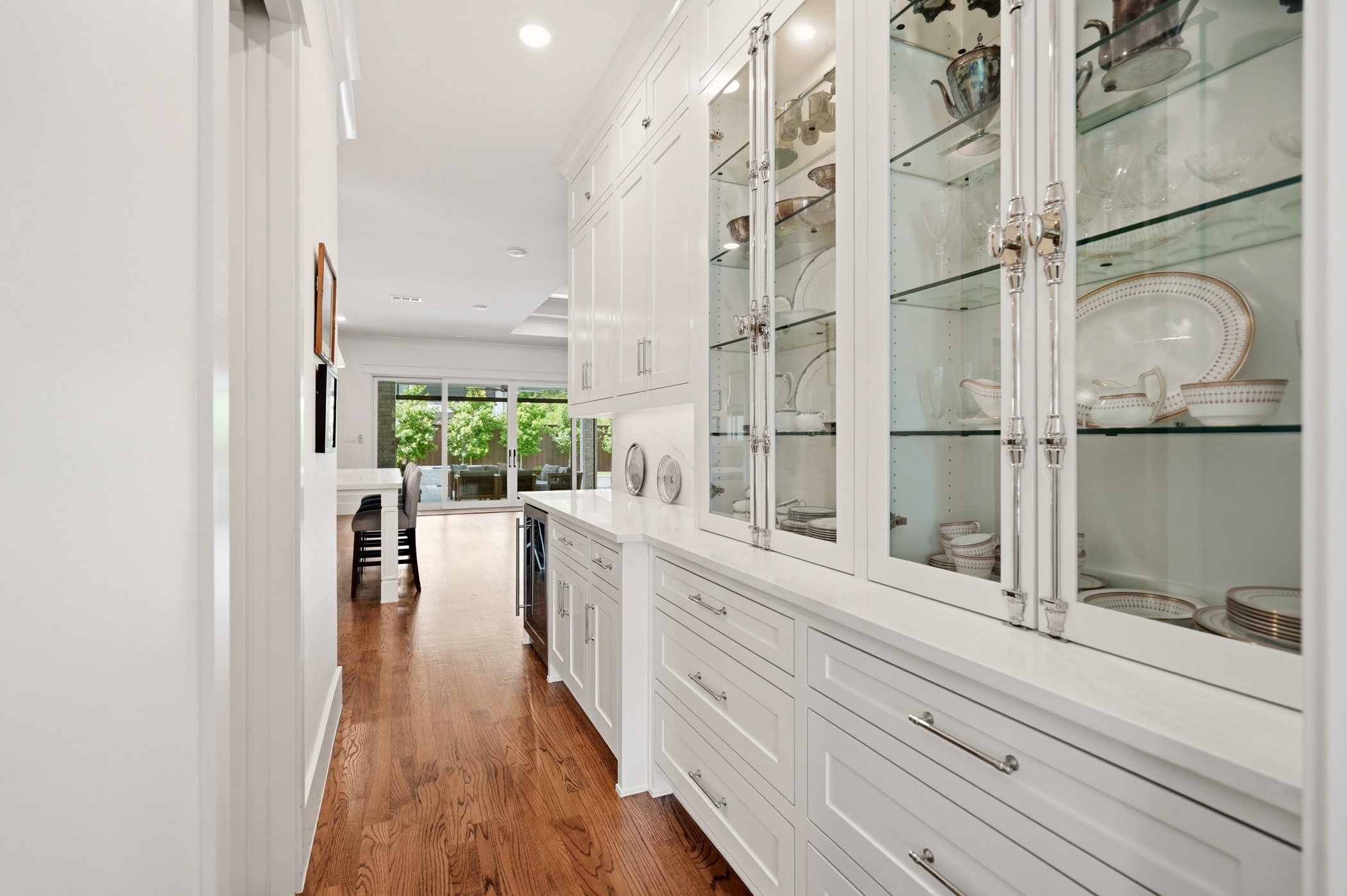 Butler's pantry with wine refrigerator
